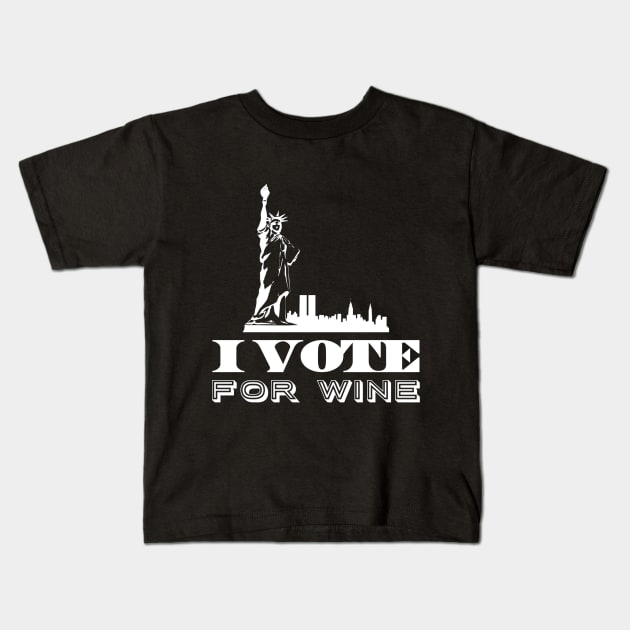 I vote for wine Kids T-Shirt by captainmood